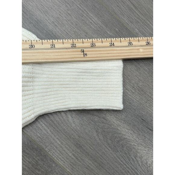 Madewell SoftWool Square-Neck Pullover Ribbed Sweater Heather Cloud Size S NWT - Picture 9 of 11